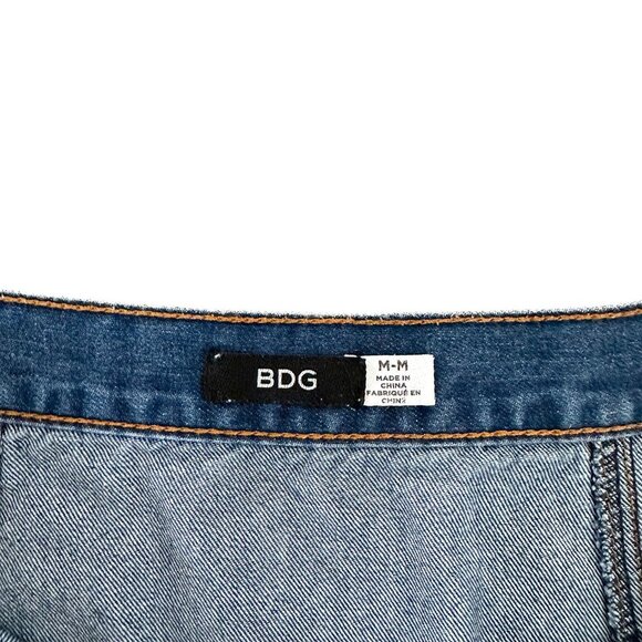BDG Button Front Denim Mini Skirt with Pockets - Size Medium - Picture 3 of 3